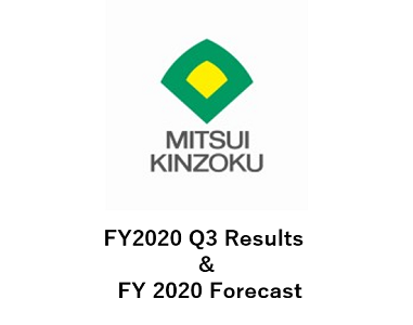 FY2020 Q3 Results & FY 2020 Forecast